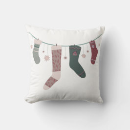 Kerstslinger van vrolijke sokken kussen