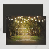 Kerstslingerbomen Pad Rustieke Verlovingsfeest Kaart (Voorkant / Achterkant)