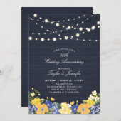 Kerstslingers & Hout | 50ste trouwdag Kaart (Voorkant / Achterkant)