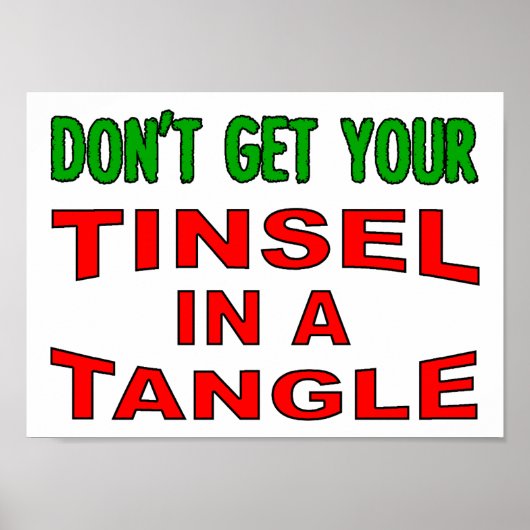 Kerstslingers in de knoop Grappige Poster (Voorkant)