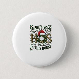 Kerstslingers Kerstman Hoed Lichtjes Ronde Button 5,7 Cm