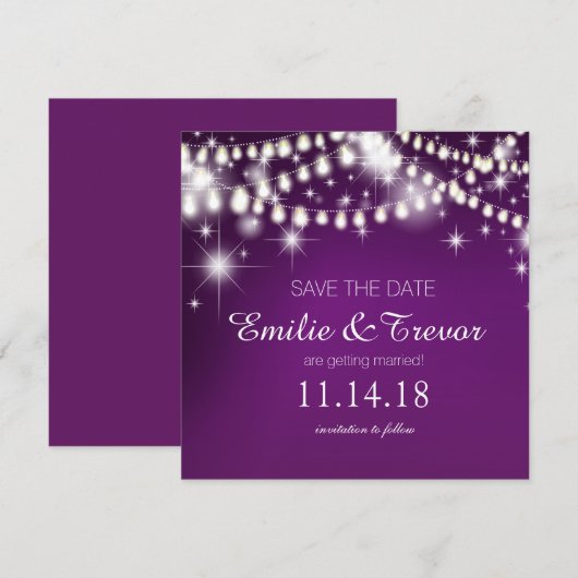 Kerstslingers opslagkaart | paars kaart (Voorkant / Achterkant)