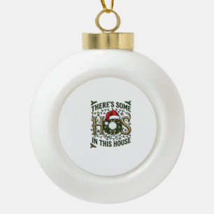 Kerstslingers voor aan de voordeur Kerstman Hoed L Keramische Bal Ornament