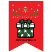 Kerstslingersbanner Vlaggetjes (Derde vlag)