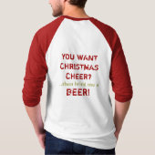 Kerstslogan Breng me een biertje T-shirt (Achterkant)