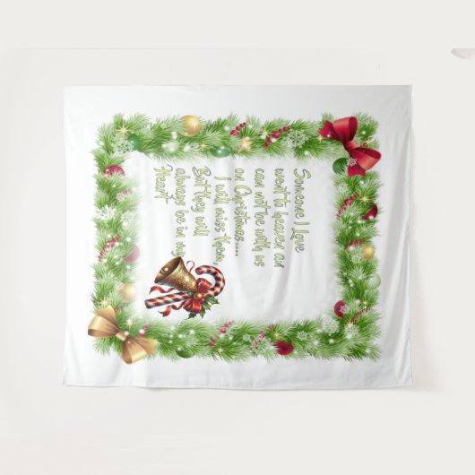 Kerstslogan Wandkleed (Voorkant (horizontaal))