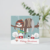 kerstslot feestdagenkaart (Staand voorkant)