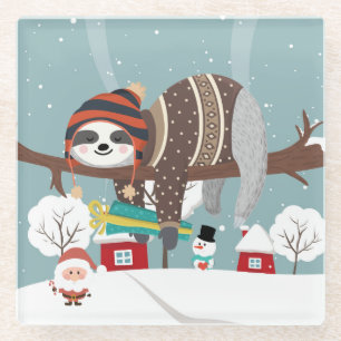 kerstslot glazen onderzetter