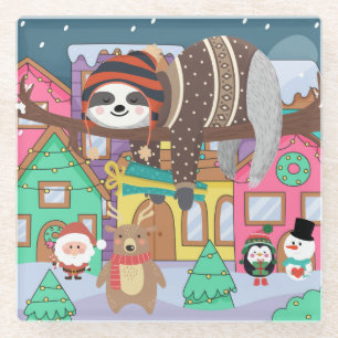 kerstslot glazen onderzetter