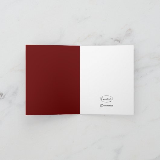 kerstslot kaart (Binnen)