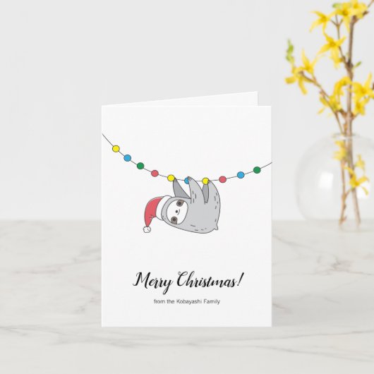 kerstslot kaart (Gele Bloem)