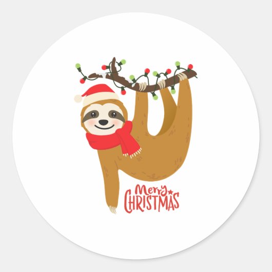 kerstslot ronde sticker (Voorkant)
