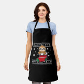 Kerstsloth Klassiek T-shirt Schort (Gedragen)