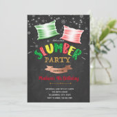 Kerstsluimermoerasfeest Uitnodiging (Staand voorkant)