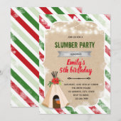 kerstsluimeruitnodiging kaart (Voorkant / Achterkant)