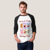 Kerstsmaakvolle Kerst Dessert T-shirt (Voorkant volledig)