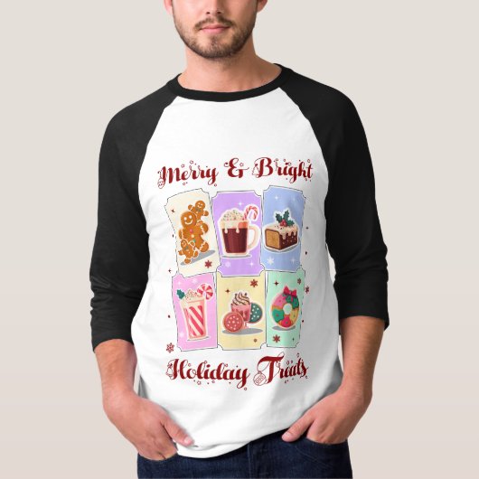 Kerstsmaakvolle Kerst Dessert T-shirt (Voorkant)