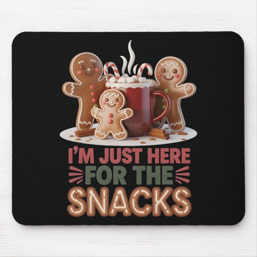 Kerstsnacks van peperkoek Grappig kerstfeest Muismat (Voorkant)