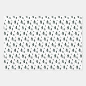 Kerstsneeuw 8 foto's rooster groen inpakpapier vel (Voorkant 3)