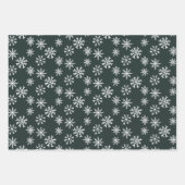 Kerstsneeuw 8 foto's rooster groen inpakpapier vel (Voorkant 2)