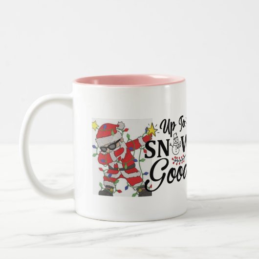 Kerstsneeuw aanpassen tweekleurige koffiemok (Links)