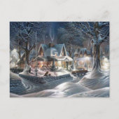 Kerstsneeuw achtergrondfeestdag feestdagenkaart (Voorkant)