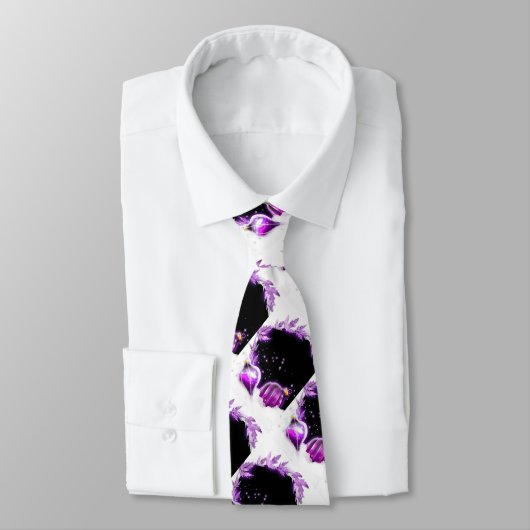 kerstsneeuw baubels paars zwart stropdas (Gebonden)