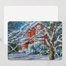 Kerstsneeuw Bedankkaart
