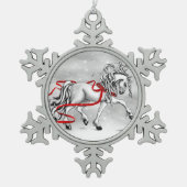kerstsneeuw Bells Horse Ornament (Voorkant)