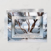 Kerstsneeuw boven de baai feestdagenkaart (Voorkant / Achterkant)