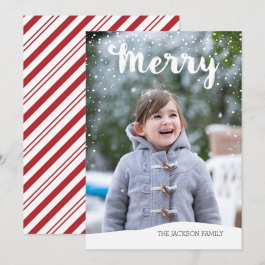 Kerstsneeuw Collectie Feestdagenkaart (Voorkant / Achterkant)