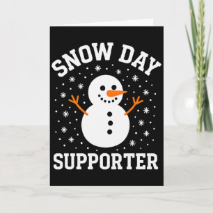 Kerstsneeuw Dag Supporter Sneeuwvlok Sneeuwman Pre Kaart