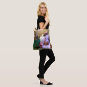 Kerstsneeuw Dorp AllOverPrint Tote Bag (Op model)