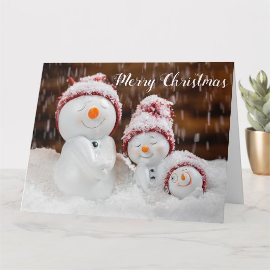 Kerstsneeuw Familie Kaart (Kleine Plant)