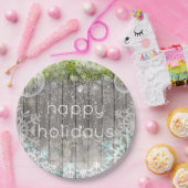 Kerstsneeuw Flake Crystal Papieren Bordje (Feest)