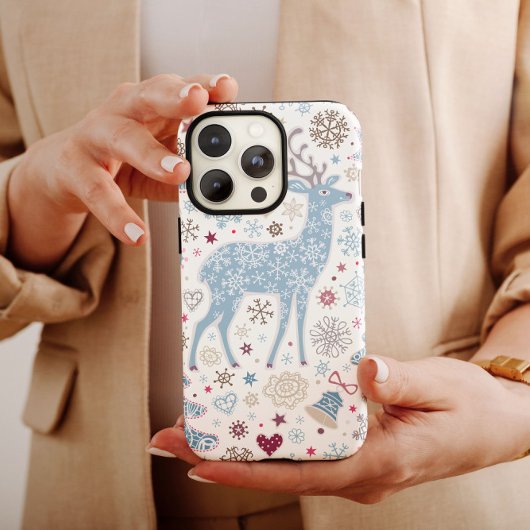 Kerstsneeuw Flake Deer iPhone Case Mate