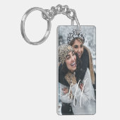 Kerstsneeuw Foto en tekst van het Manuscript Beste Sleutelhanger (Voorkant Links)