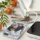 Kerstsneeuw Foto en tekst van het Manuscript Beste Sleutelhanger (Voorkant Rechts)