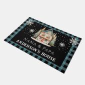 Kerstsneeuw Grootouders Welkom Deur Mat (Schuin)