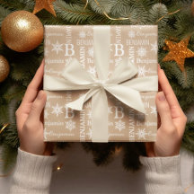 Kerstsneeuw Herhalende Naam Gepersonaliseerde Kraf