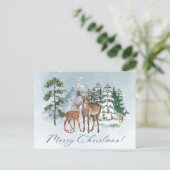 Kerstsneeuw in de Natuur Bossen Briefkaart (Staand voorkant)