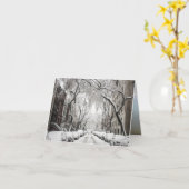 Kerstsneeuw in de stad in Brooklyn NY Kaart (Gele Bloem)