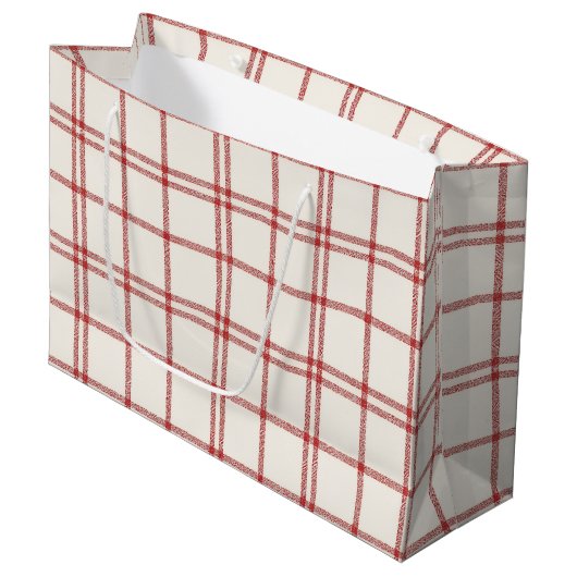 Kerstsneeuw Kerstmis Plaid Groot Cadeauzakje (Voorkant Gekanteld)