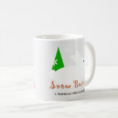Kerstsneeuw Konijn Koffiemok Beker (Voorkant rechts)