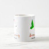 Kerstsneeuw Konijn Koffiemok Beker (Center)