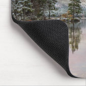 Kerstsneeuw landschap Schotse Loch Mousepad Muismat (Hoek)