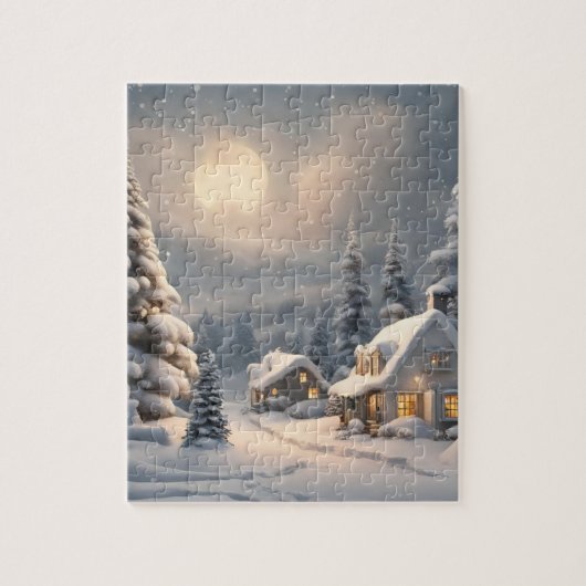 Kerstsneeuw Legpuzzel (Verticaal)