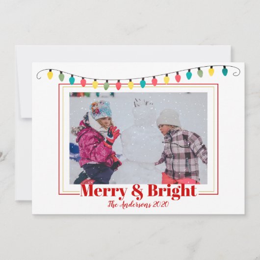 Kerstsneeuw Merry's en heldere foto's Feestdagenkaart (Voorkant)