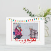 Kerstsneeuw Merry's en heldere foto's Feestdagenkaart (Staand voorkant)