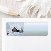 Kerstsneeuw op de Cabin Etiket (Insitu)